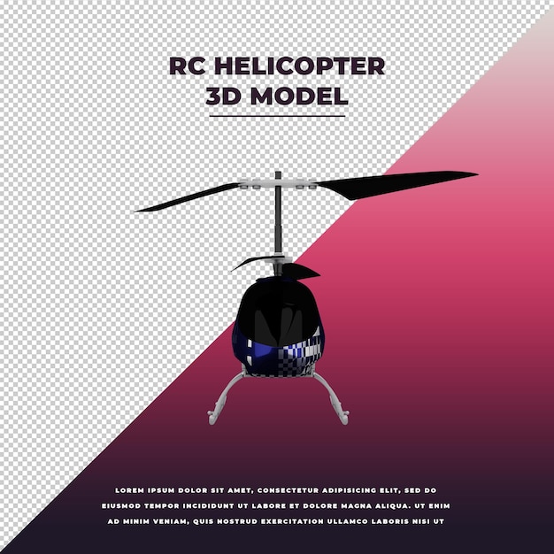 Helikopter Rc 3d Na Białym Tle