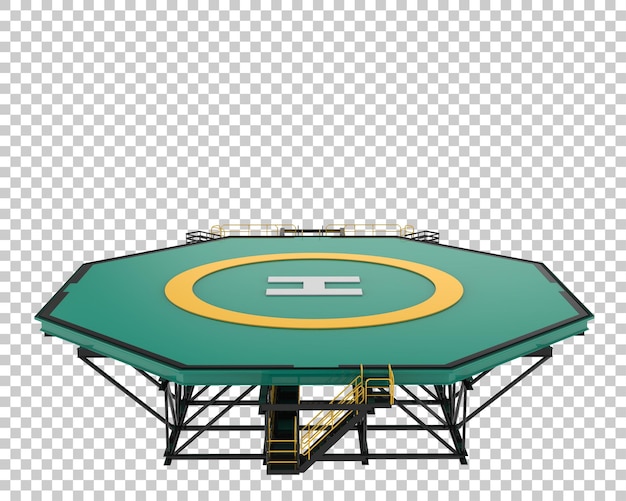 Helipad on transparent background 3d rendering illustration