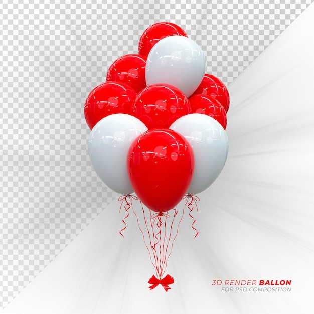 Helium balloons in soft pastel colors valentine's day wedding and birthday balloon 3d rendering