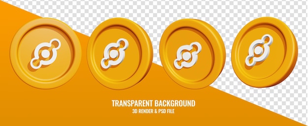 PSD helium icon with 3d rendering