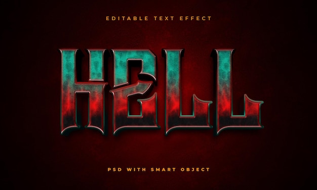 Hell Fire editable text effect template