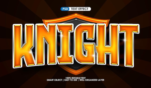 Hell Knight esport game title premium text style effect