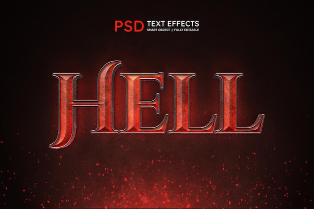 Hell text style effect