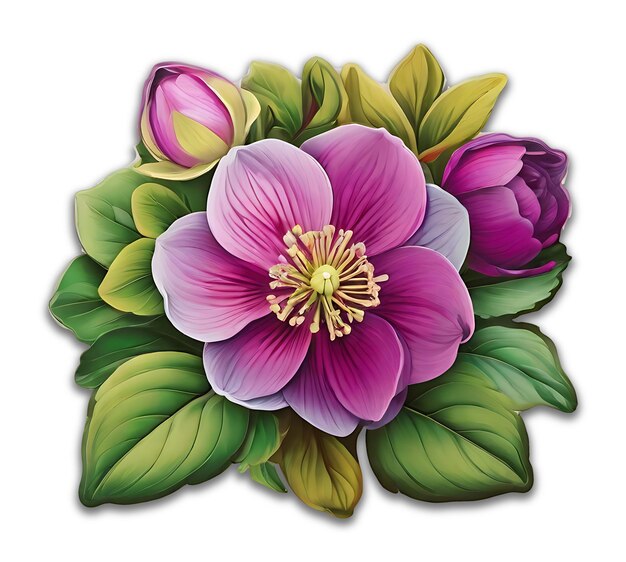 PSD hellebore flower psd