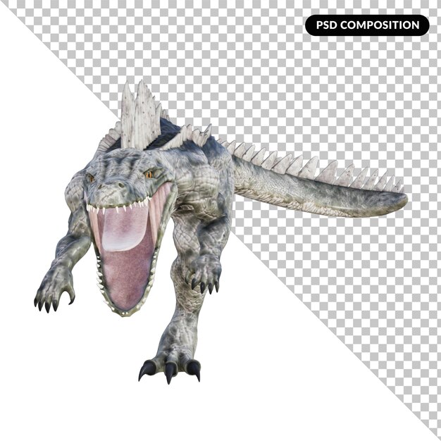 Helligator dinosaurus illustratie 3d render