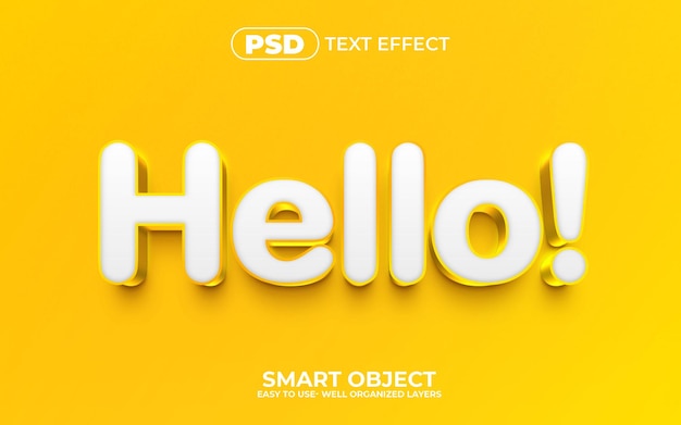 Hello 3D Editable text effect Template