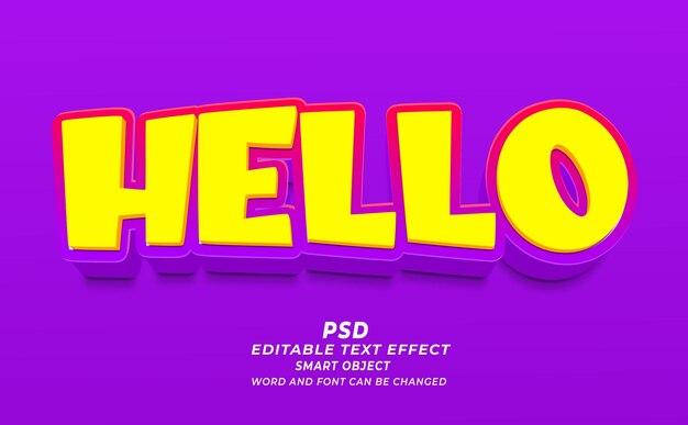 PSD 3d psd 編集可能なテキスト効果