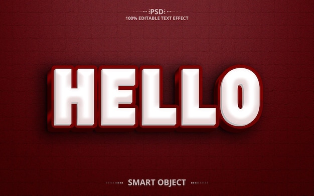 Hello creative best psd text effect design