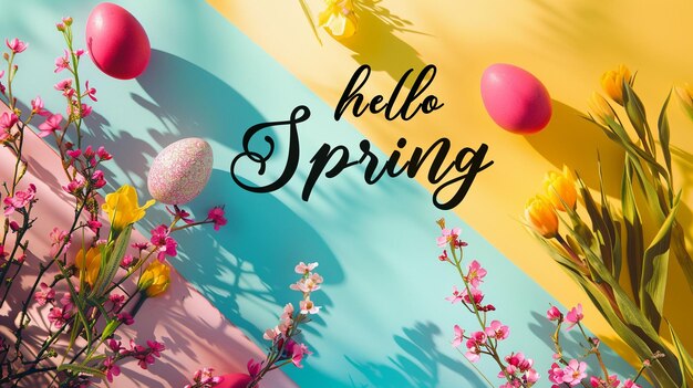 PSD hello spring card