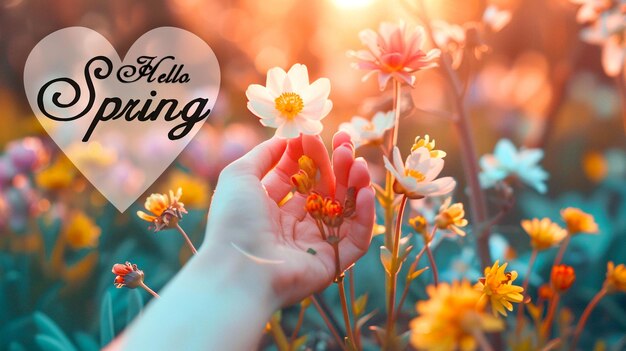 PSD hello spring card