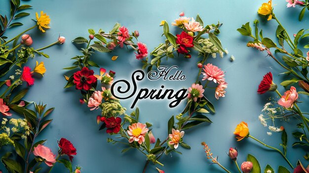 PSD hello spring card