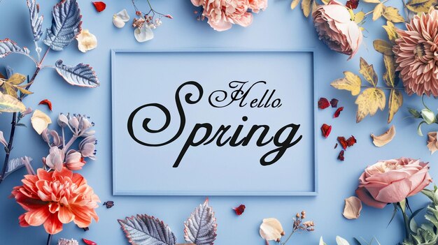 PSD hello spring card