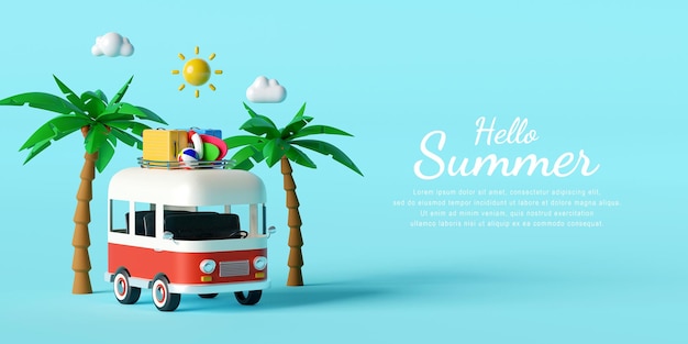 Hello summer design template