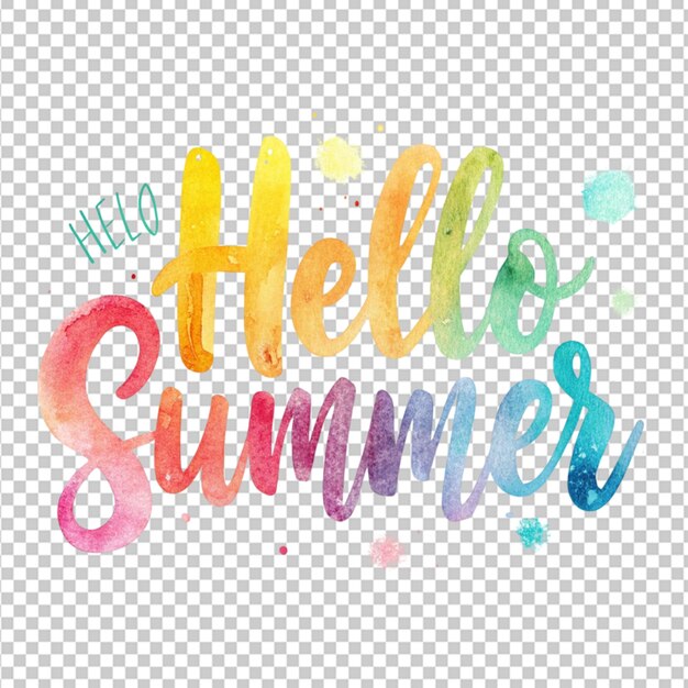 Hello summer text png