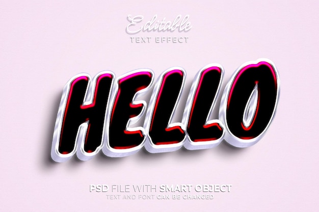 Hello text style effect