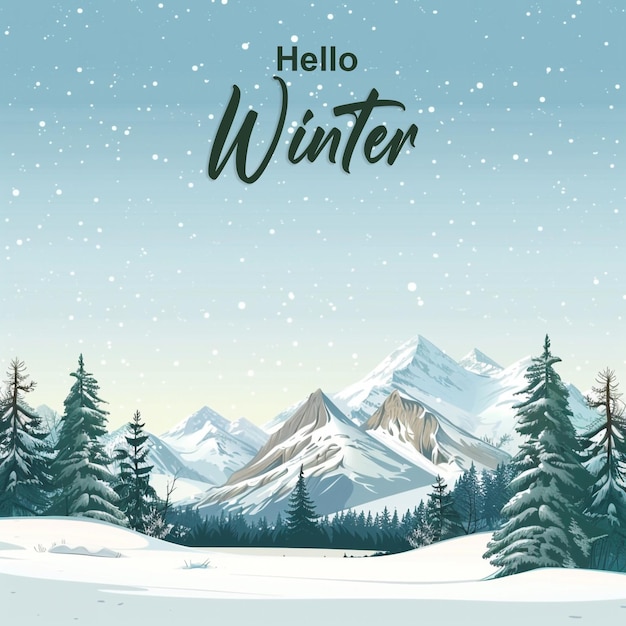 Hello Winter Minimal thema met tekst