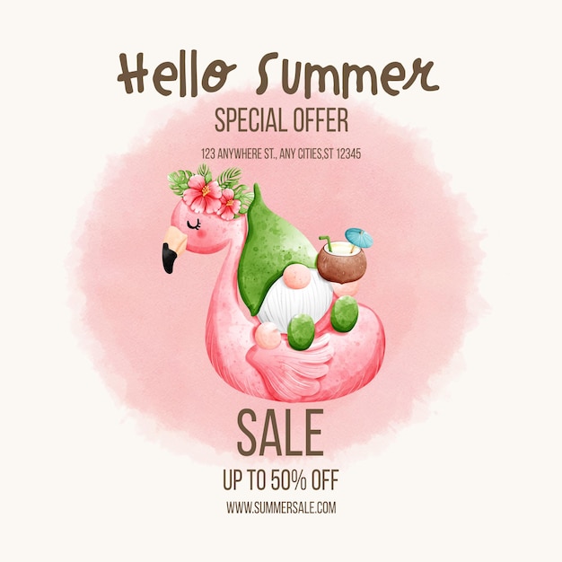 PSD hellow summer template summer template