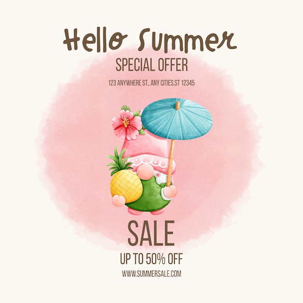 PSD hellow summer template summer template