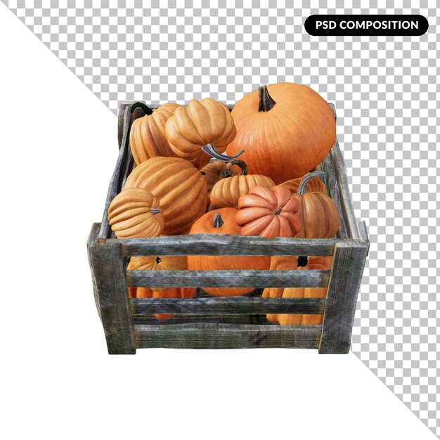 PSD helloween pumpkin isolated 3d