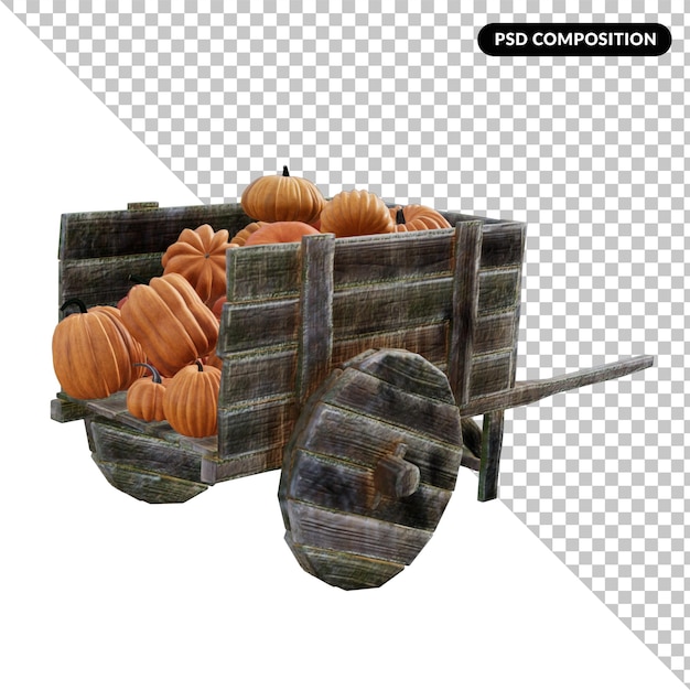 PSD helloween pumpkin isolated 3d