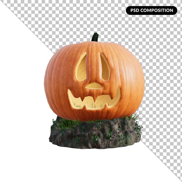 Helloween pumpkin isolated 3d