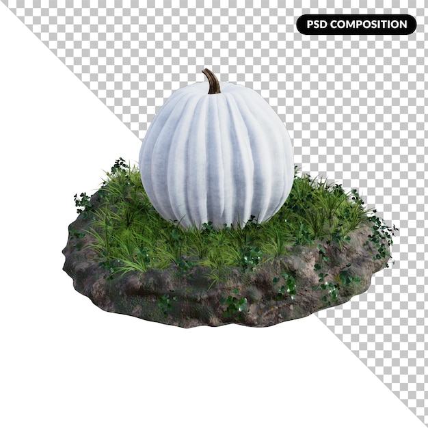 Zucca di helloween isolata 3d