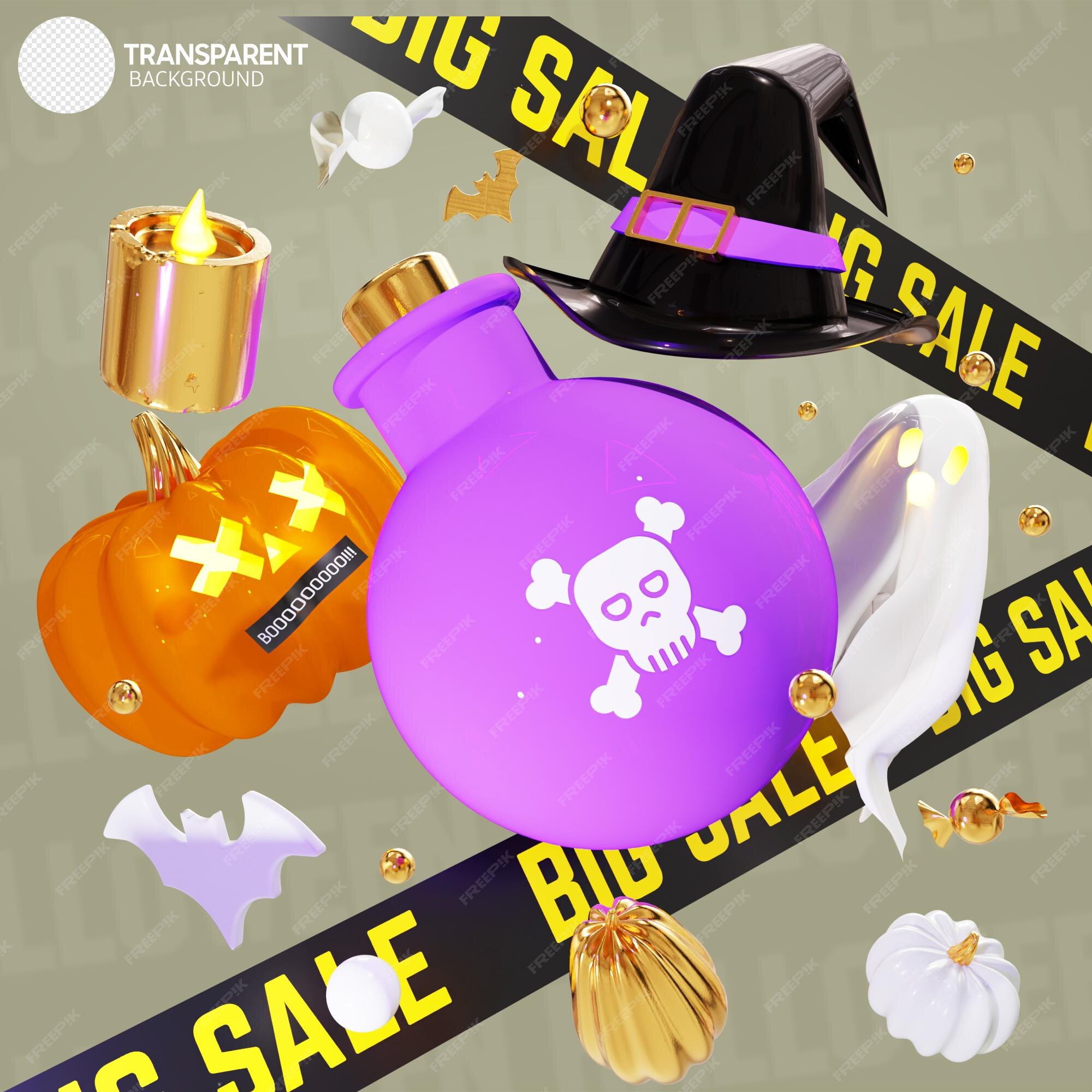 Premium PSD Helloween sale pumpkin ghost 2024 new style scary rip