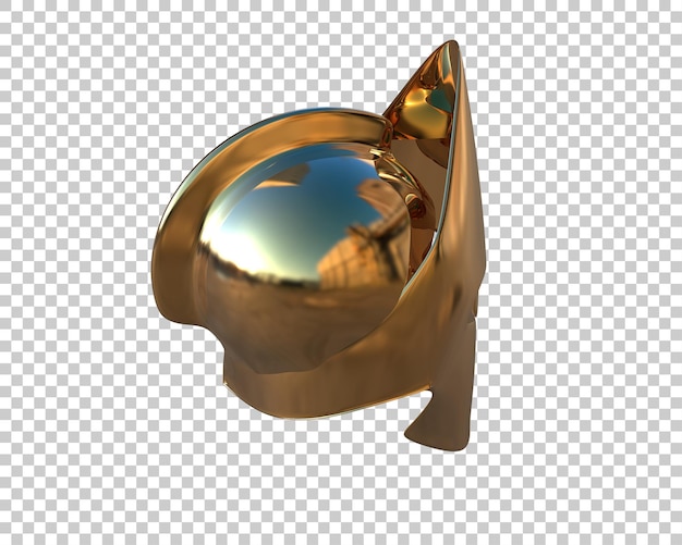 Hełm gladiatora izolowany na tle ilustracja renderingu 3D