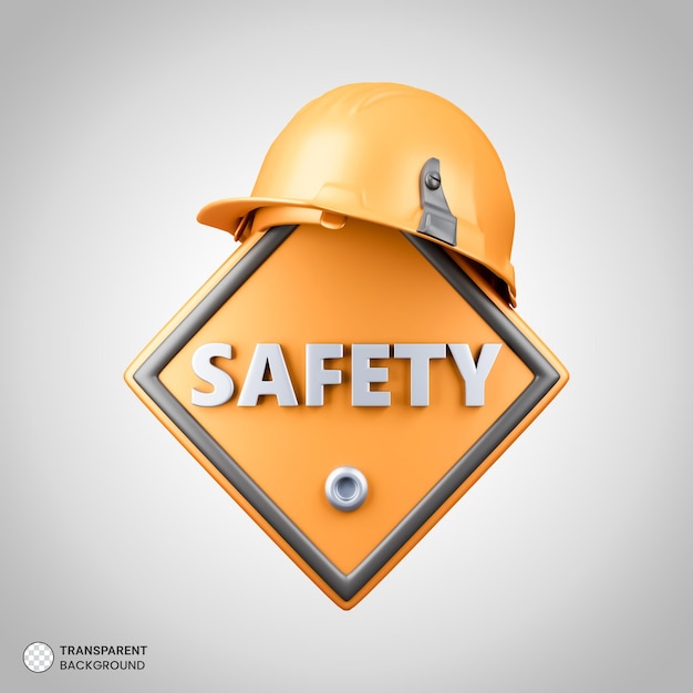 PSD helmet for construction icon isolated 3d render illustration