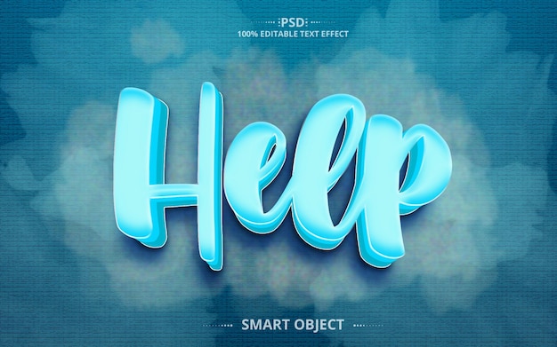 Help 3D PSD Creatief teksteffectontwerp