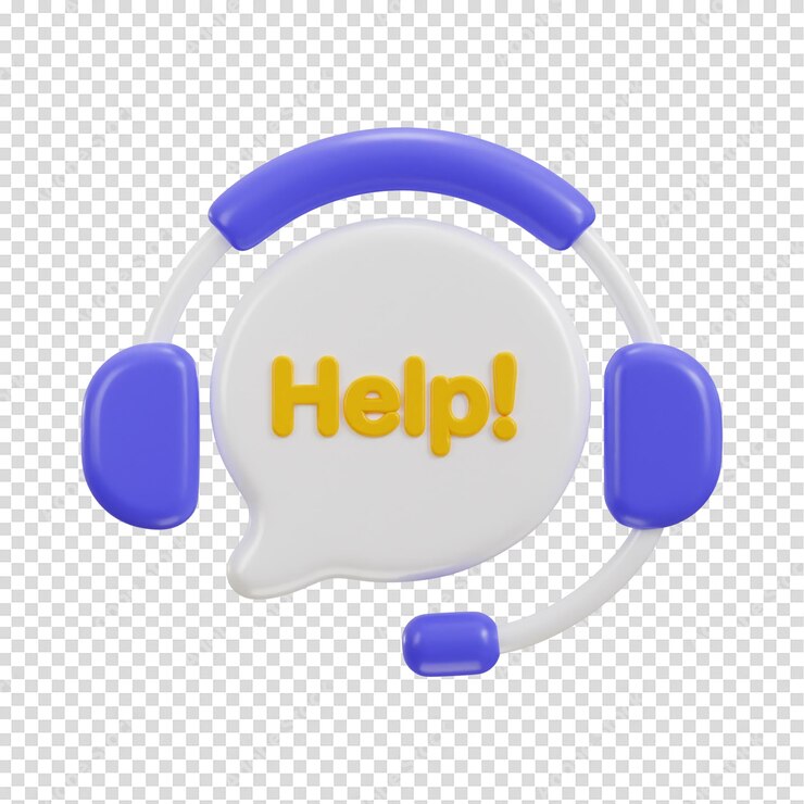 PSD help line icon 3d rendering vector illustration