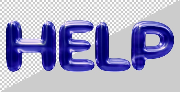 Help text design with 3d modern effect style