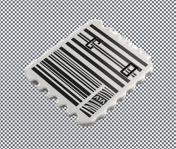 PSD helpful barcode isolated on transparent background