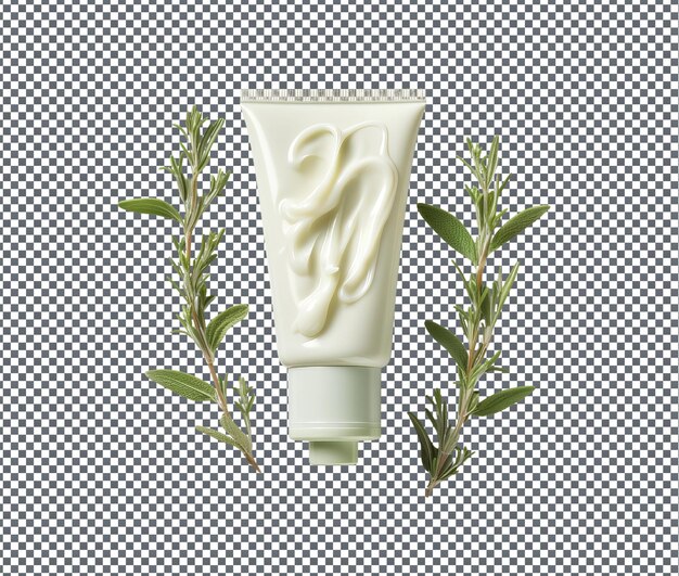 Helpful herb infused hand cream isolated on transparent background