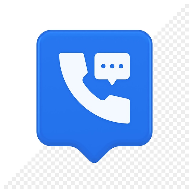 Helpline assistance chat consulting telephone customer support blue button 3d realistic speech bubble icon