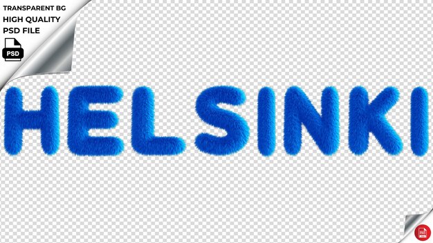 PSD helsinki typografie blauwe fluffy tekst psd transparant