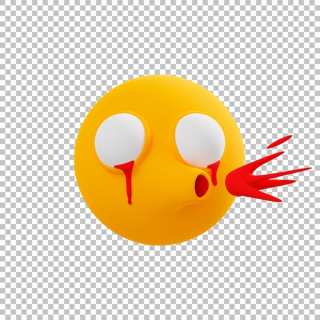 PSD ematemesi emoticon 3d emoji icona