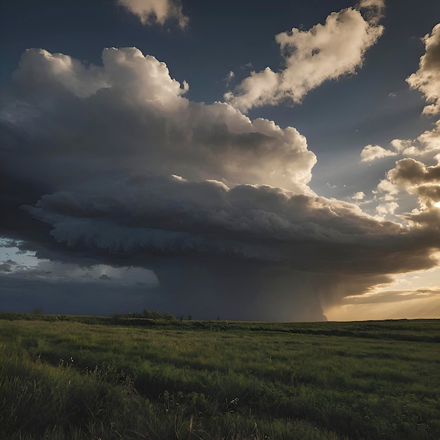 PSD hemel- en wolkenlandschap