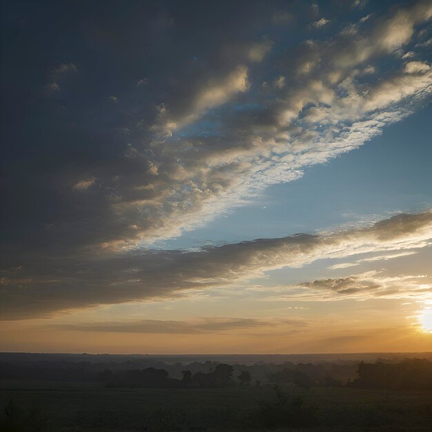 PSD hemel- en wolkenlandschap