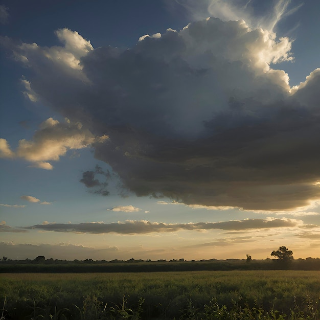 PSD hemel- en wolkenlandschap