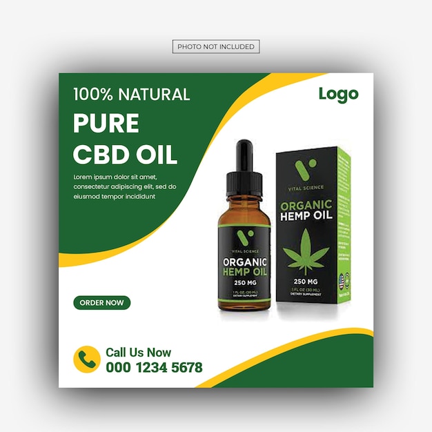 Hemp Or Cbd Products Instagram Post Design And Flyer Design