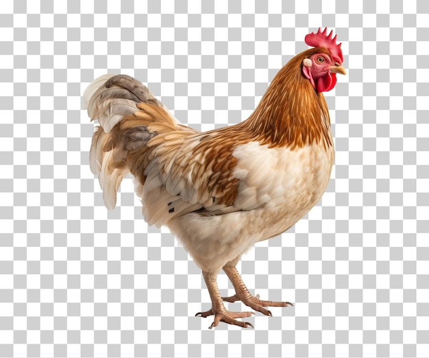 Hen isolated on transparent background PNG PSD