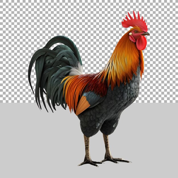 Hen on transparent background ai generated