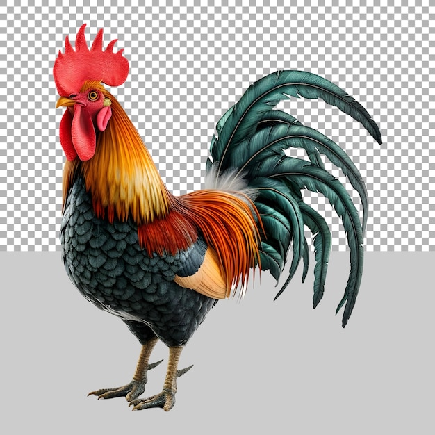 PSD hen on transparent background ai generated