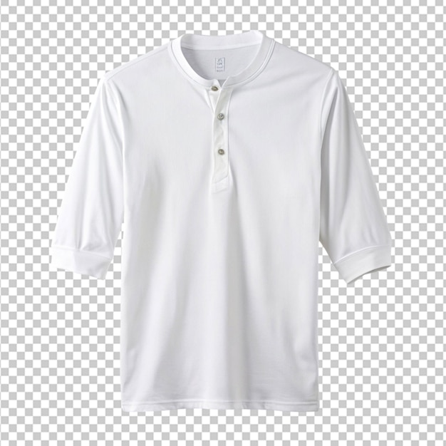 PSD Рубашка хенли на белом фоне
