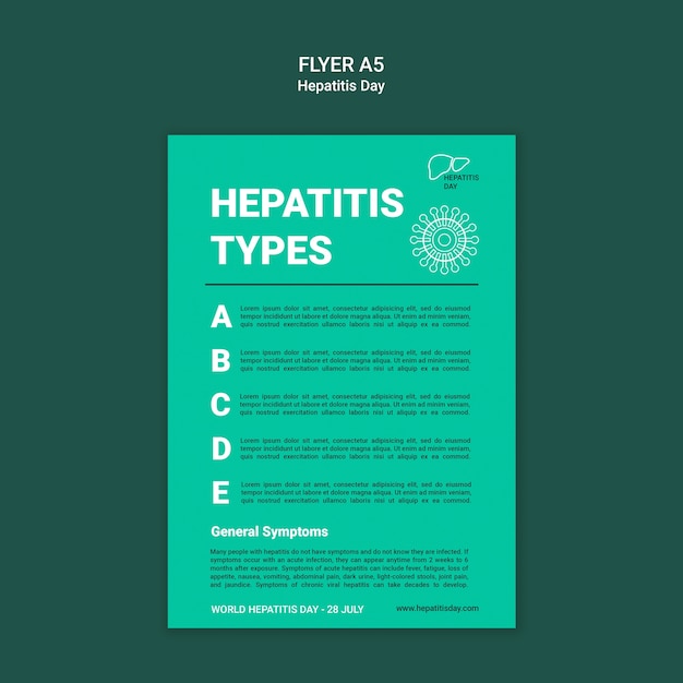 PSD hepatitis day template design