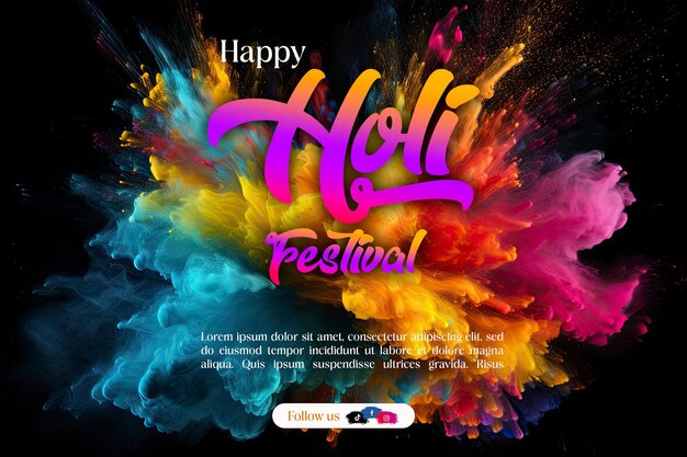 PSD heppy holi festival