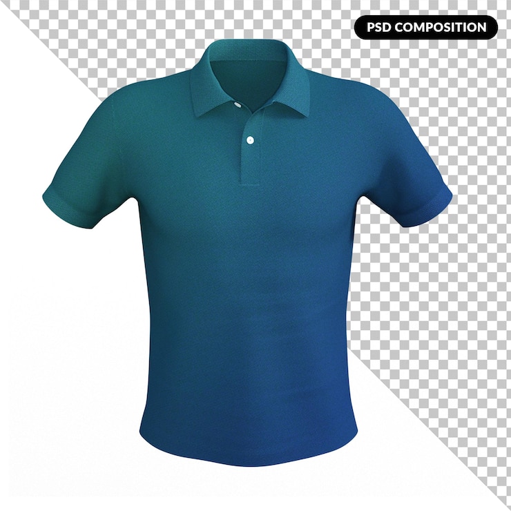 PSD heren poloshirt 3d mockup