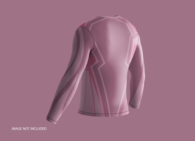 Heren T-shirt Racing Mockup met lange mouwen
