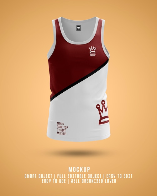 PSD heren tanktop mockup t-shirt psd